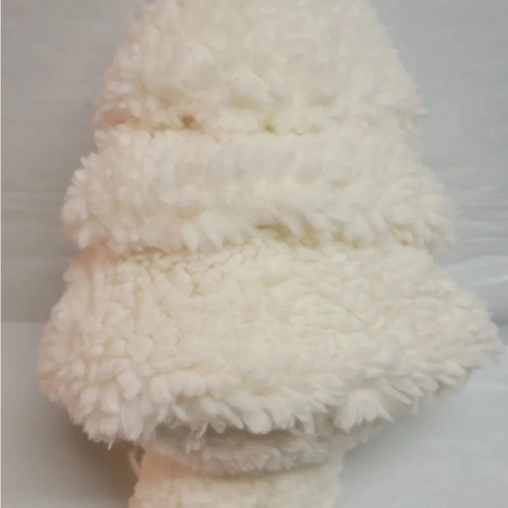 Threshold Faux Shearling Sherpa Tree Shaped Throw Pillow White Plush Christmas